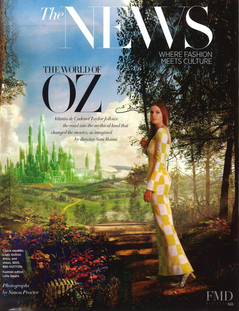 Atlanta De Cadenet Taylor featured in The World Of Oz, April 2013