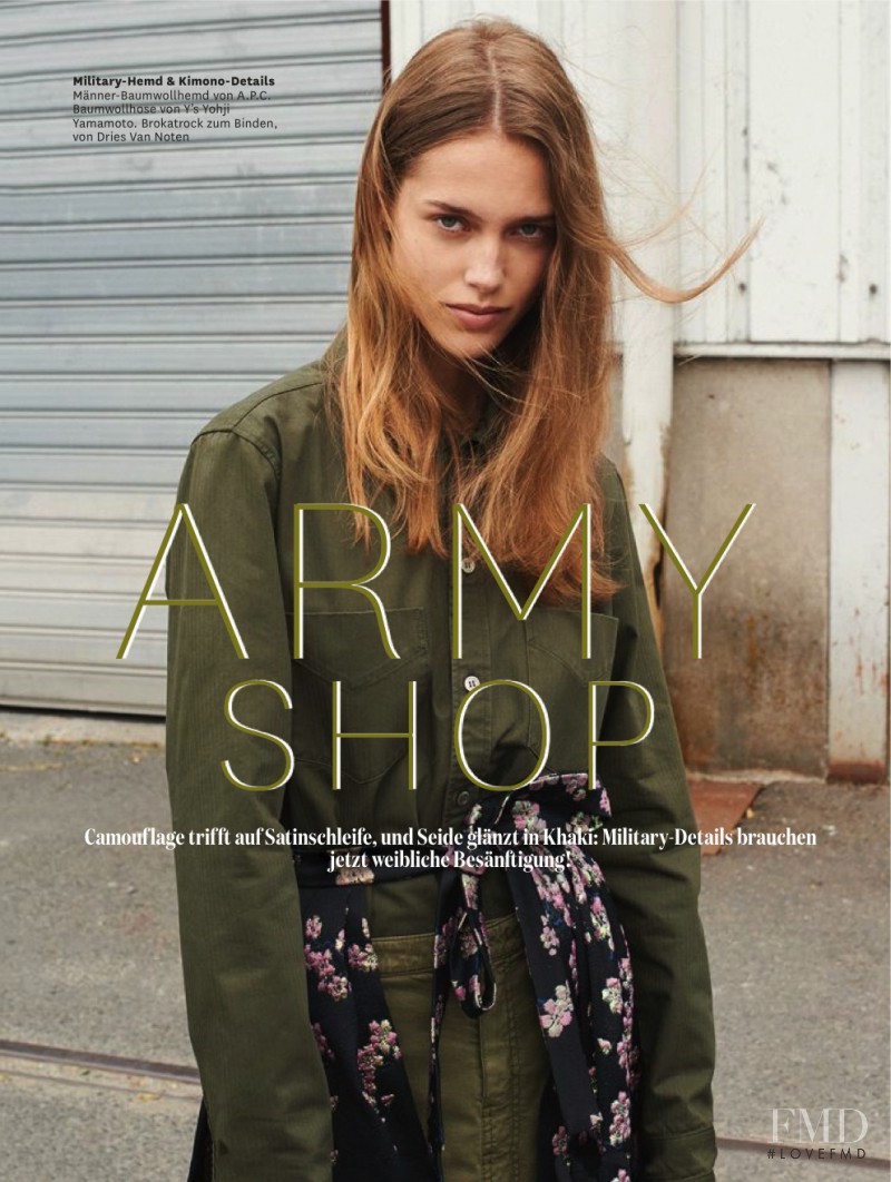 Julia Jamin featured in Army Shop, December 2015