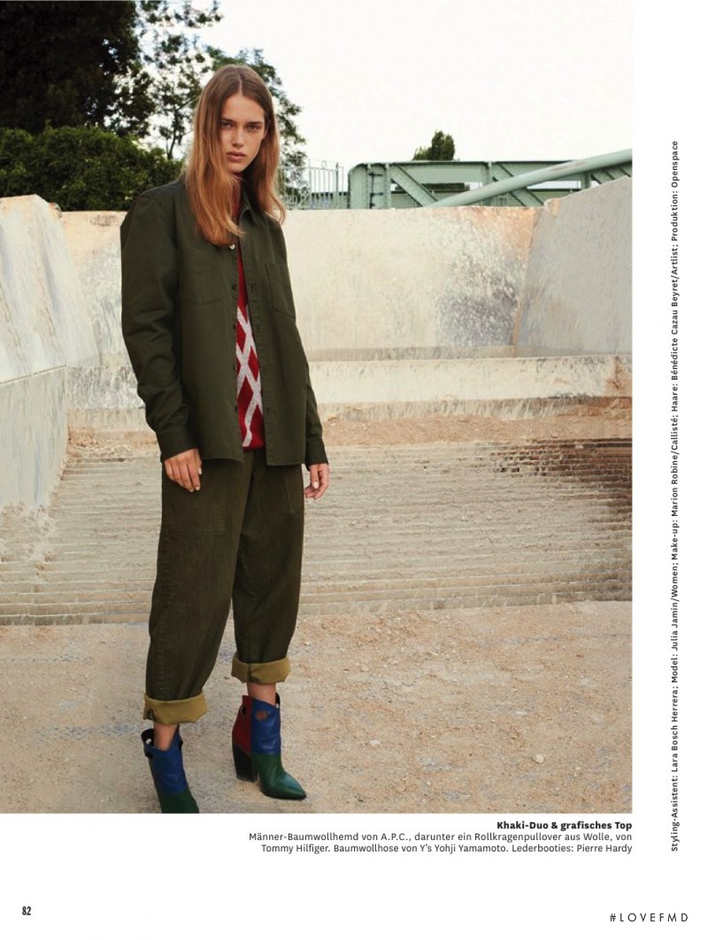 Julia Jamin featured in Army Shop, December 2015