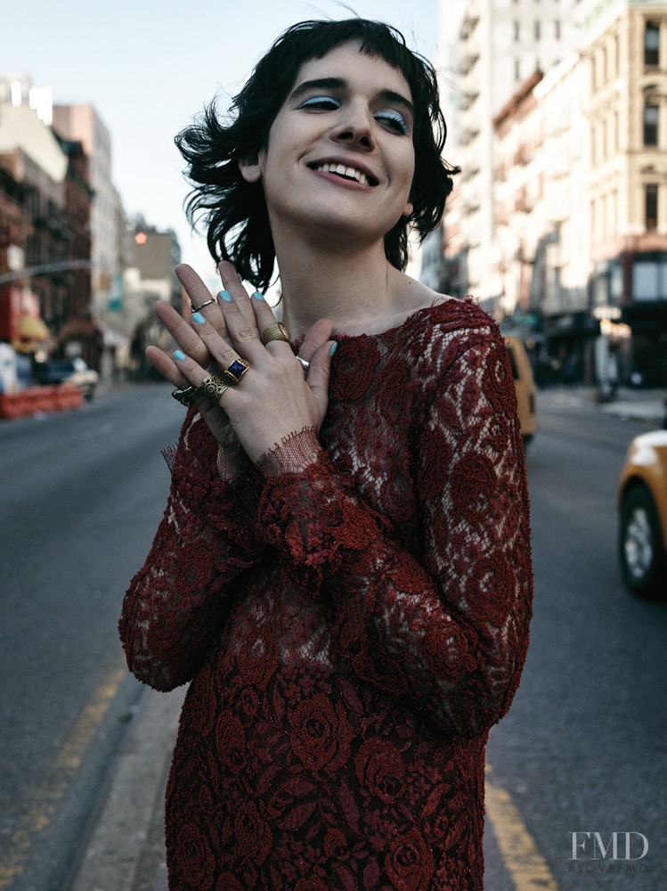 Hari Nef featured in The Downtowners, July 2015