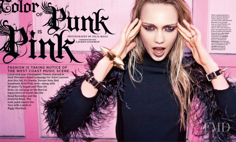 Haley Sutton featured in The Color of Punk is Pink, August 2013