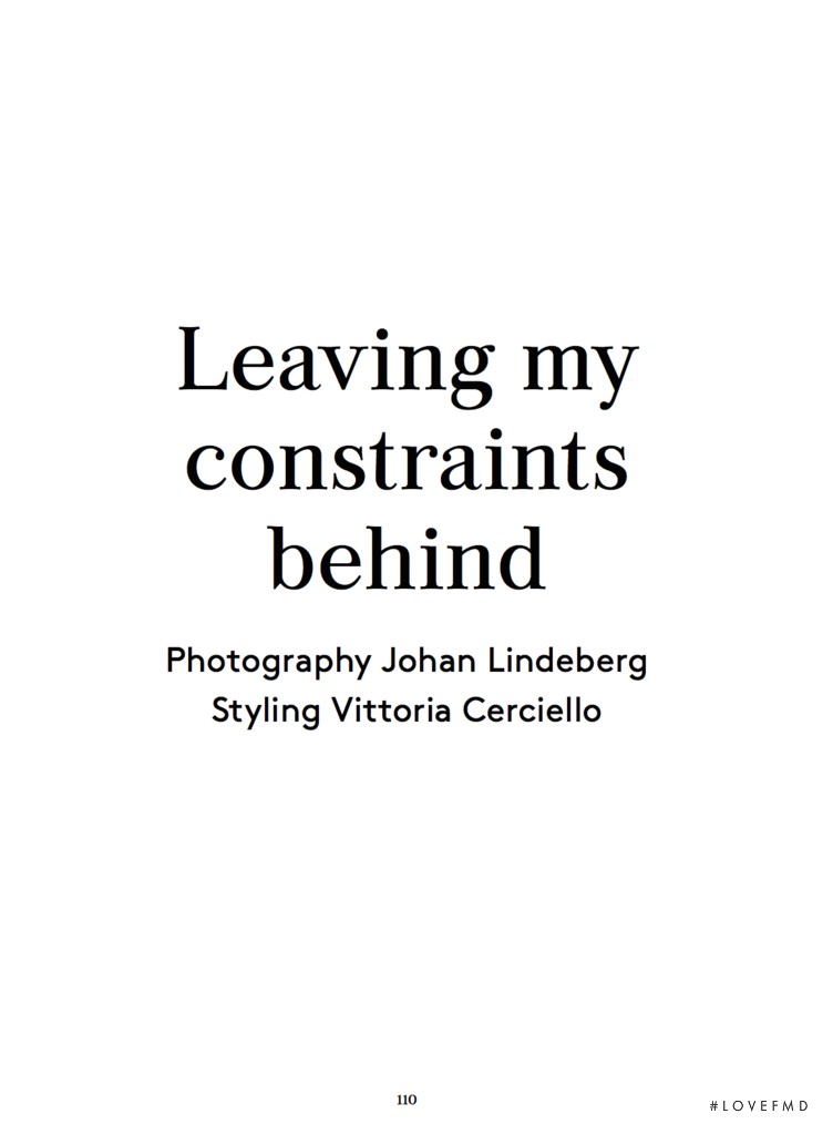 Leaving my constraints behind, September 2015