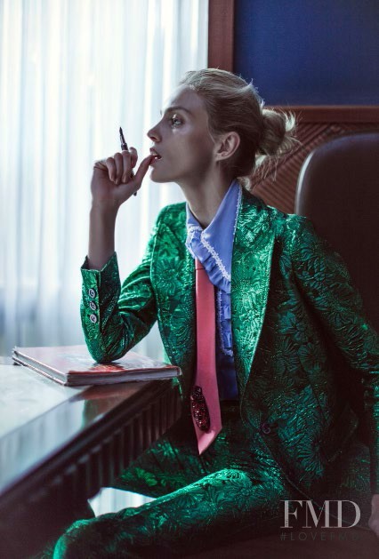 Anja Rubik featured in Anja Rubik and Sasha Pivovarova, February 2016