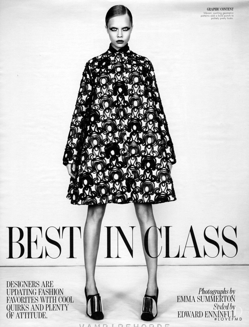 Cara Delevingne featured in Best in Class, January 2012