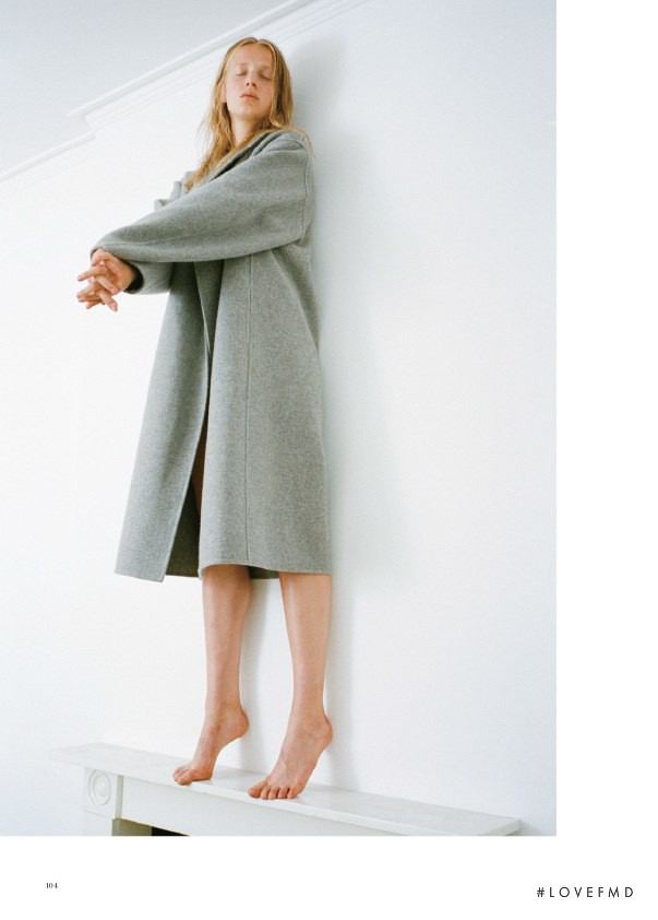 Anine Van Velzen featured in Coat And Underwear, September 2015