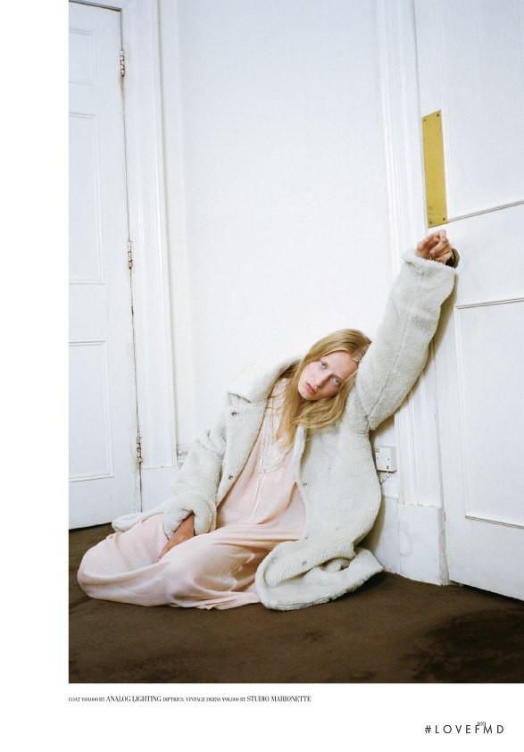 Anine Van Velzen featured in Coat And Underwear, September 2015