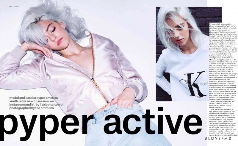 Pyper America Smith featured in Pyper Active, January 2016