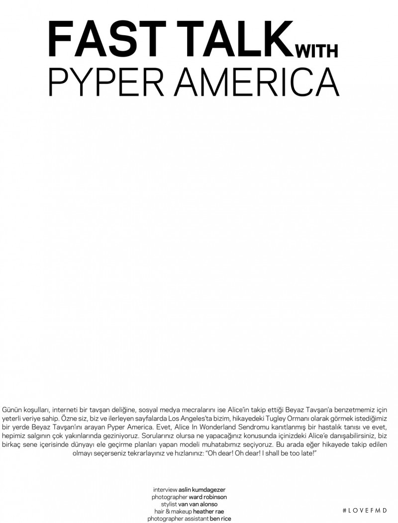 Fast Talk with Pyper America, May 2015