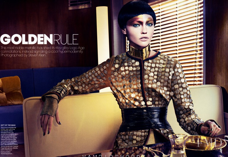 Sasha Pivovarova featured in Golden Rule, December 2011