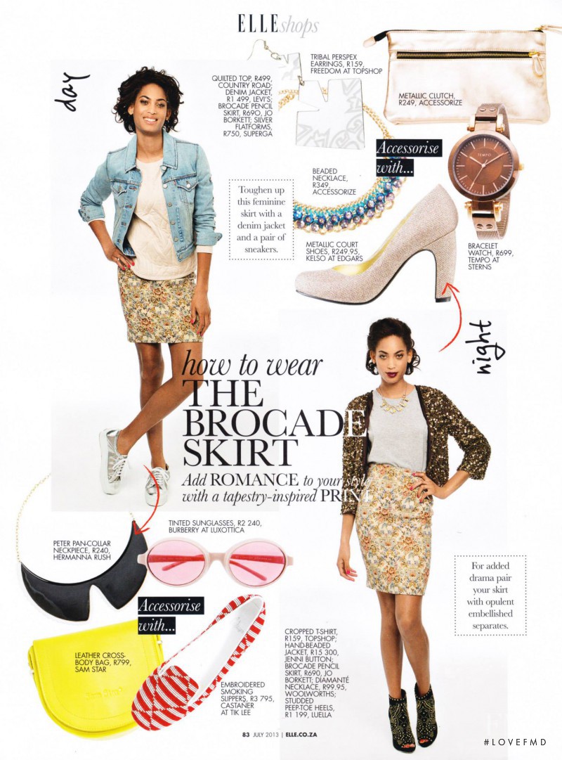 Lily Lightbourn featured in Elle Shops, August 2014