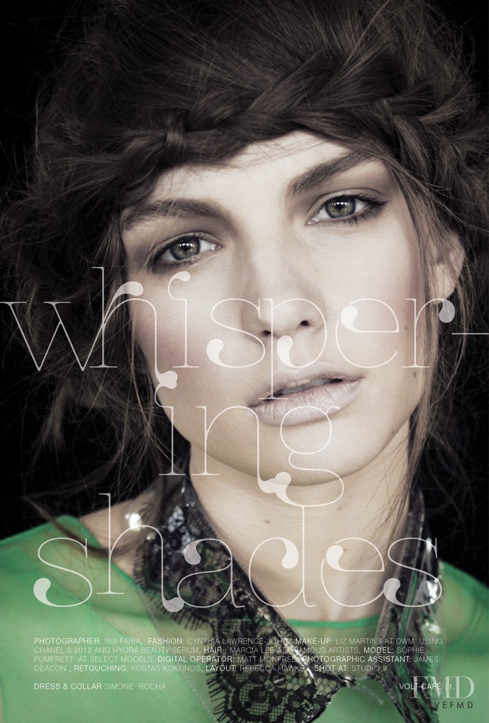 Sophie Pumfrett featured in Whispering Shades, June 2012