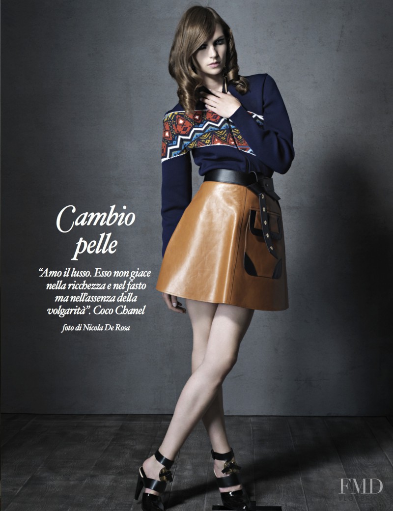 Sophie Pumfrett featured in Cambio pelle, November 2014