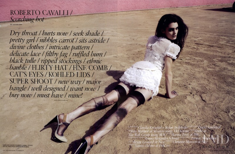 Marina Pérez featured in Roberto Cavalli Scorching Hot, June 2009