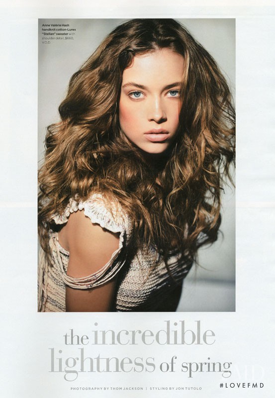 Hannah Ferguson featured in The incredible lightness of spring, April 2011