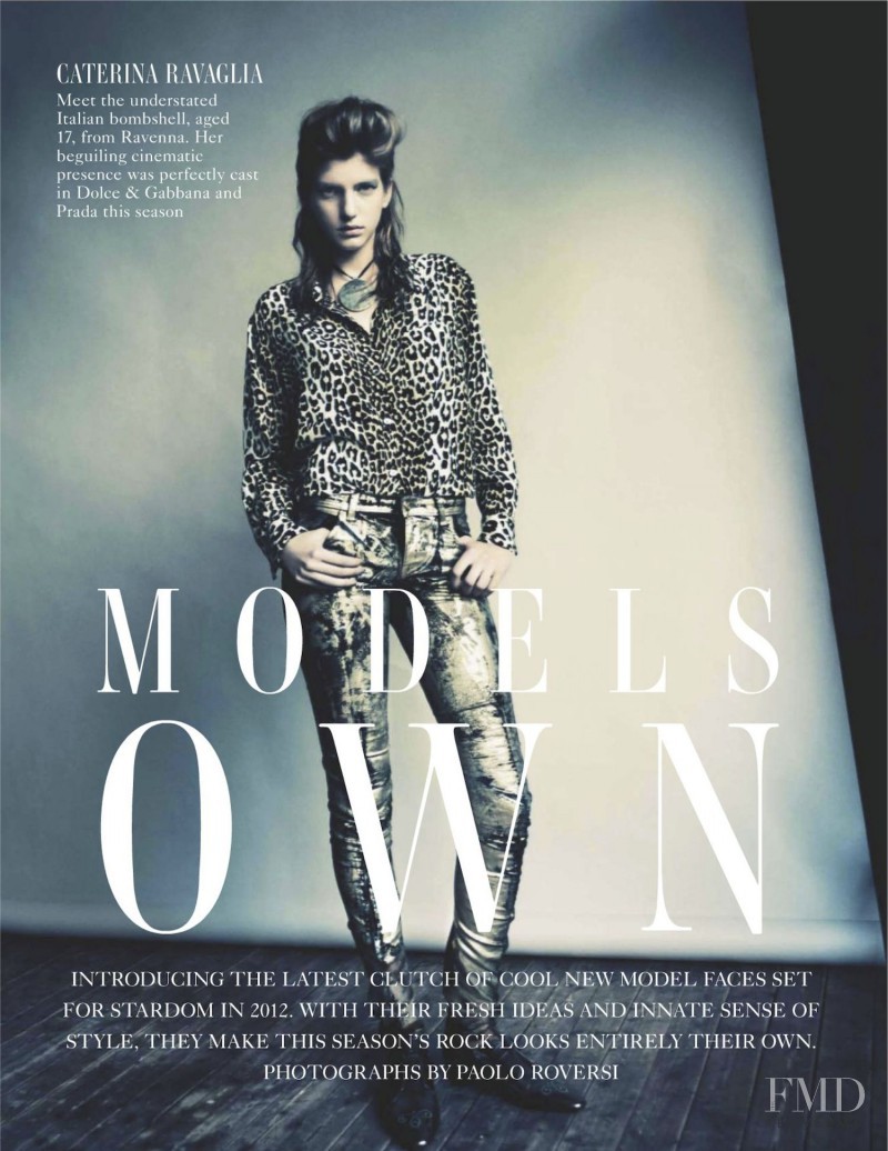 Caterina Ravaglia featured in Models Own, January 2012