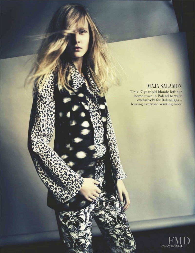 Maja Salamon featured in Models Own, January 2012