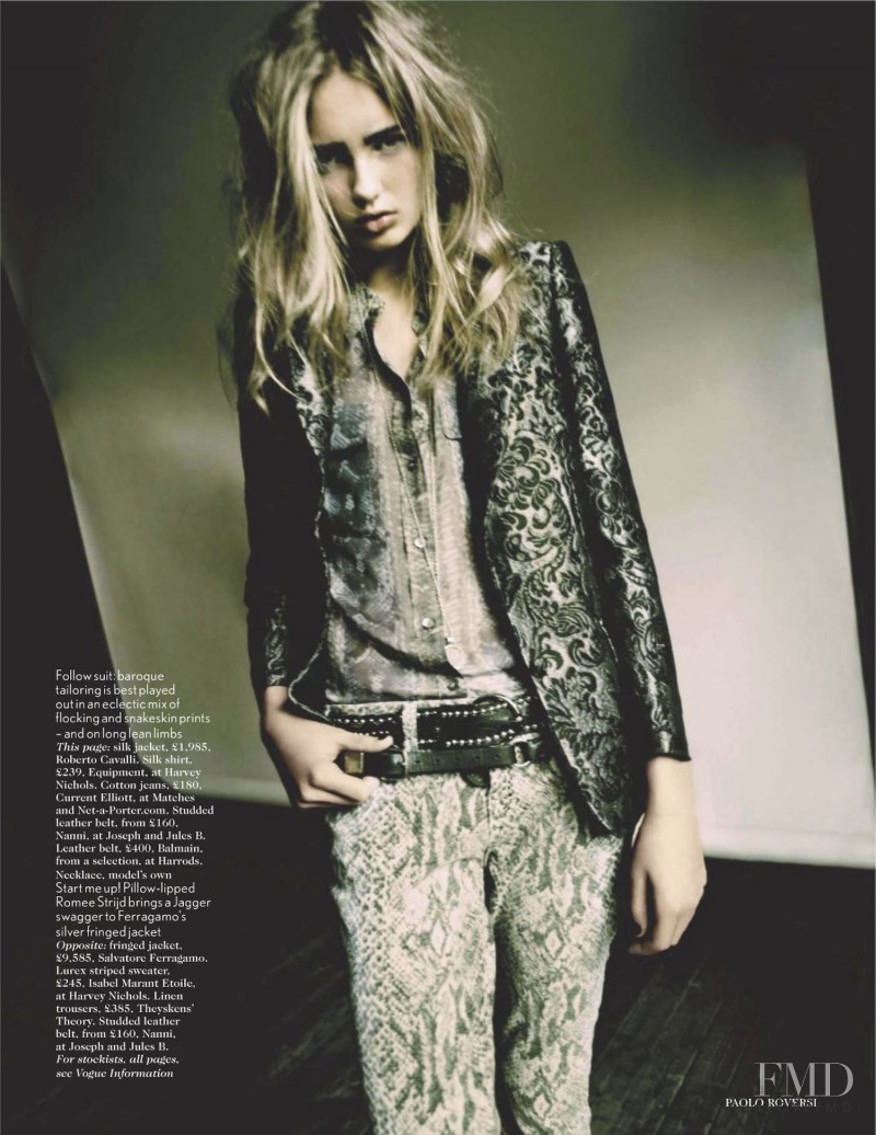 Romee Strijd featured in Models Own, January 2012