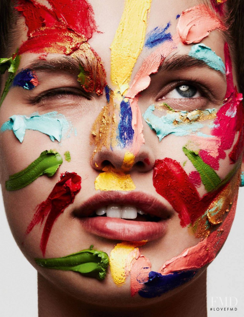 Julia van Os featured in Beaute: Color Game, February 2016