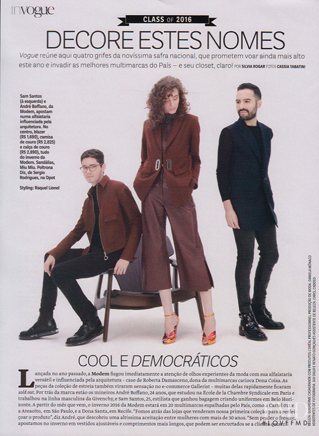 Jaque Cantelli featured in Decore Estes Nomes, January 2016