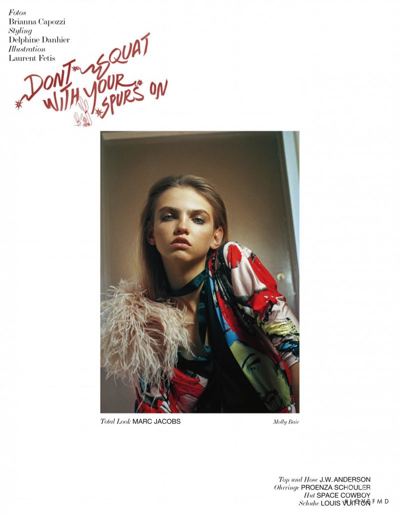 Molly Bair featured in Don\'t squat with your spurs on, March 2016