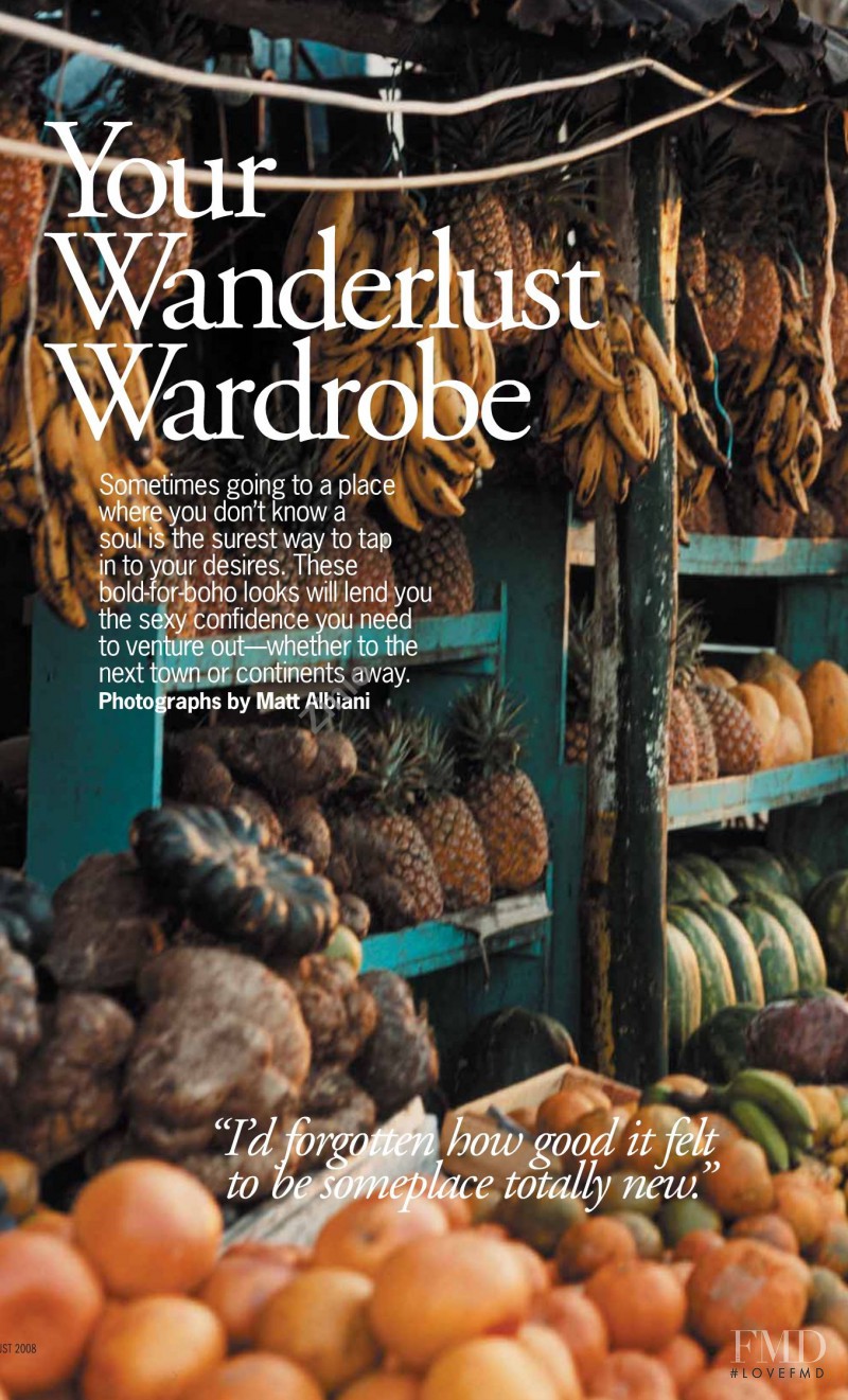 Your Wanderlust Wardrobe, August 2008