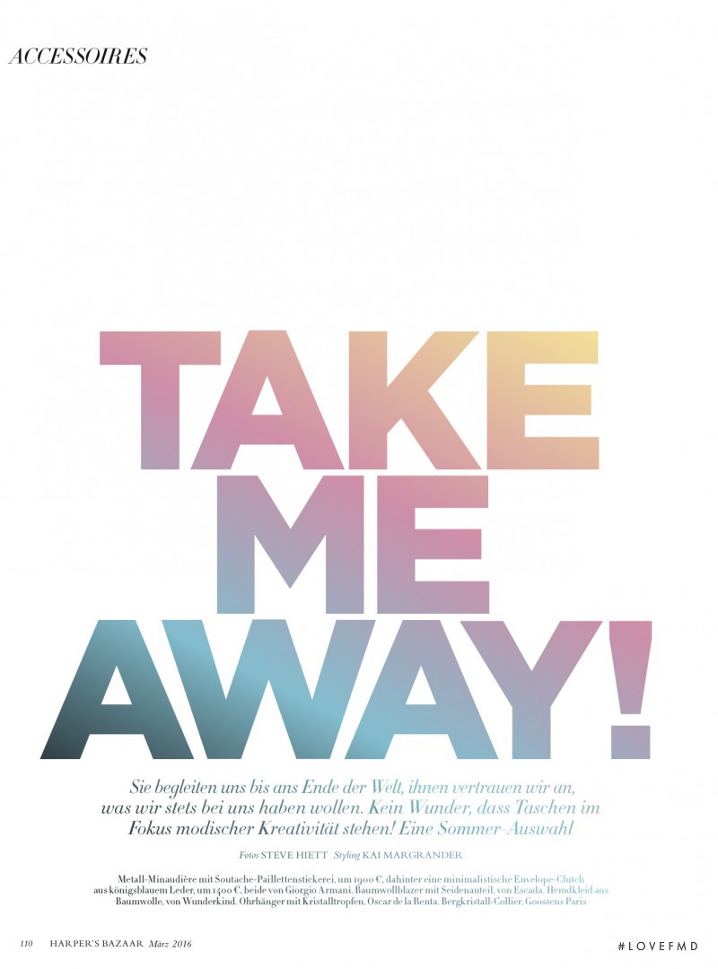 Take Me Away!, March 2016