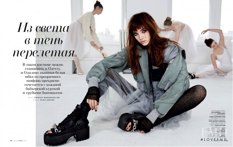 Grace Hartzel featured in Vogue, March 2016