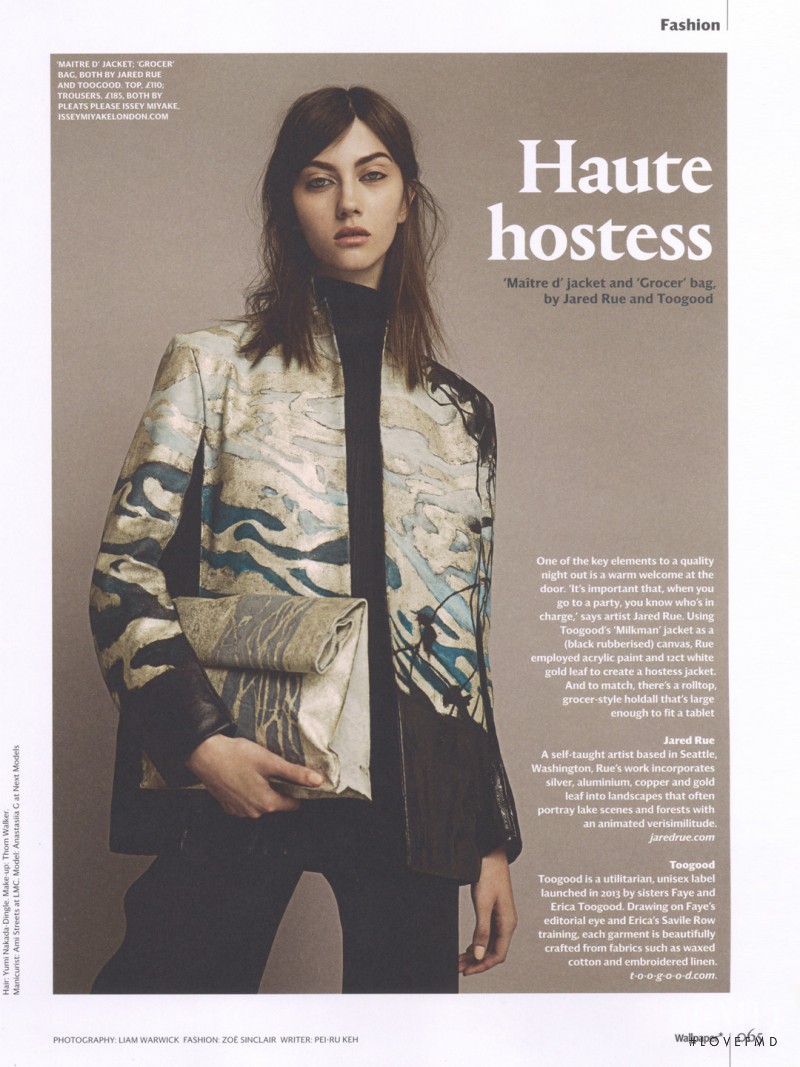 Anastasiia Gorshenina featured in Haute hostess, September 2015