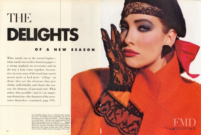 Kim Williams featured in The Delights of a New Season, June 1986