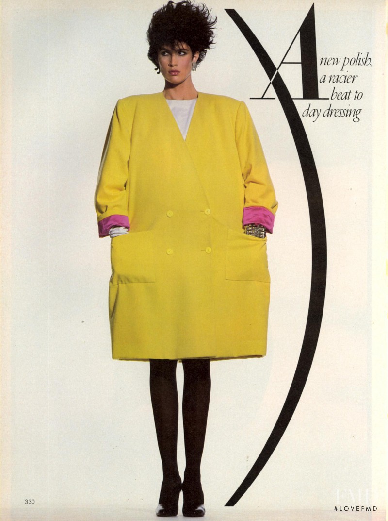 Kim Williams featured in A New Polish, A Racier Beat To Day Dressing, February 1984