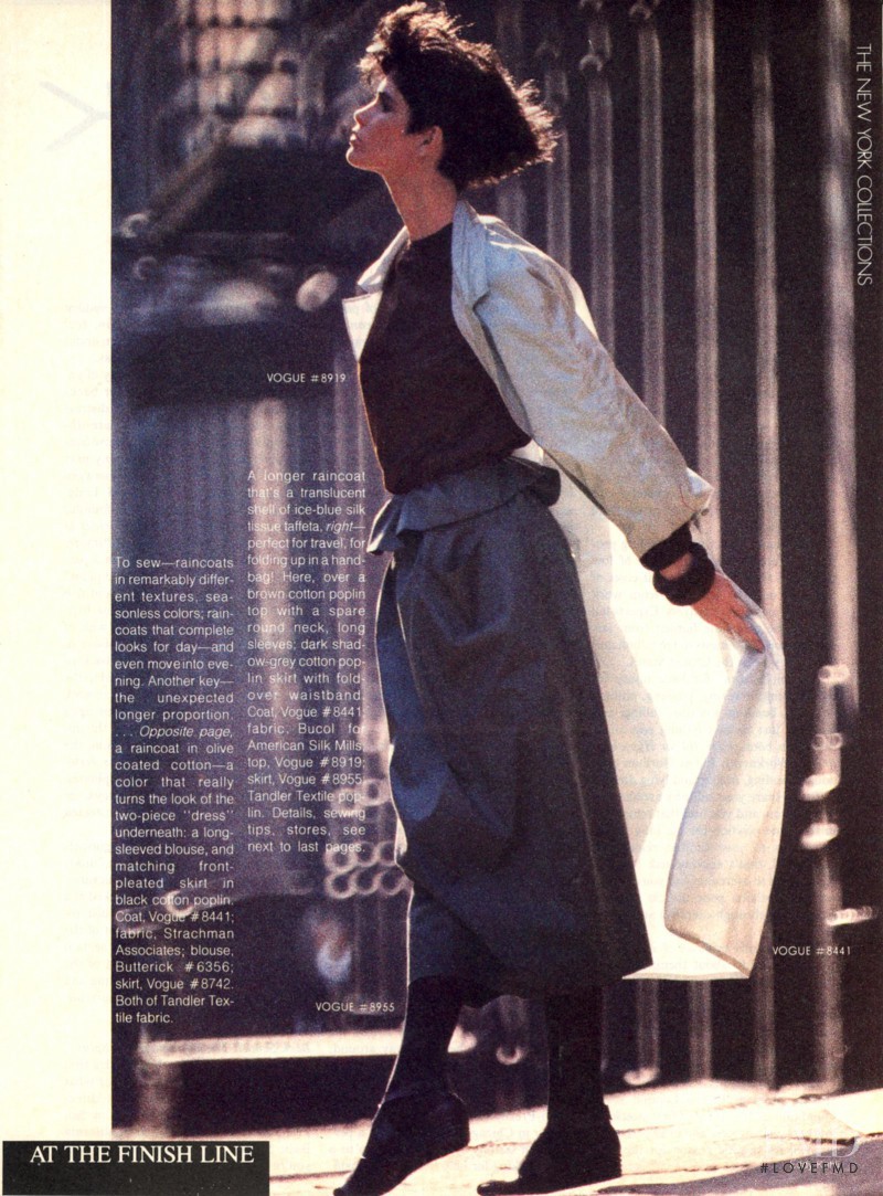 Kim Williams featured in Coats At the Finish Line/Vogue Patterns, February 1984
