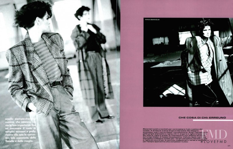 Kim Williams featured in Linee Essenziali e Tessuti Super Evidenti, September 1984