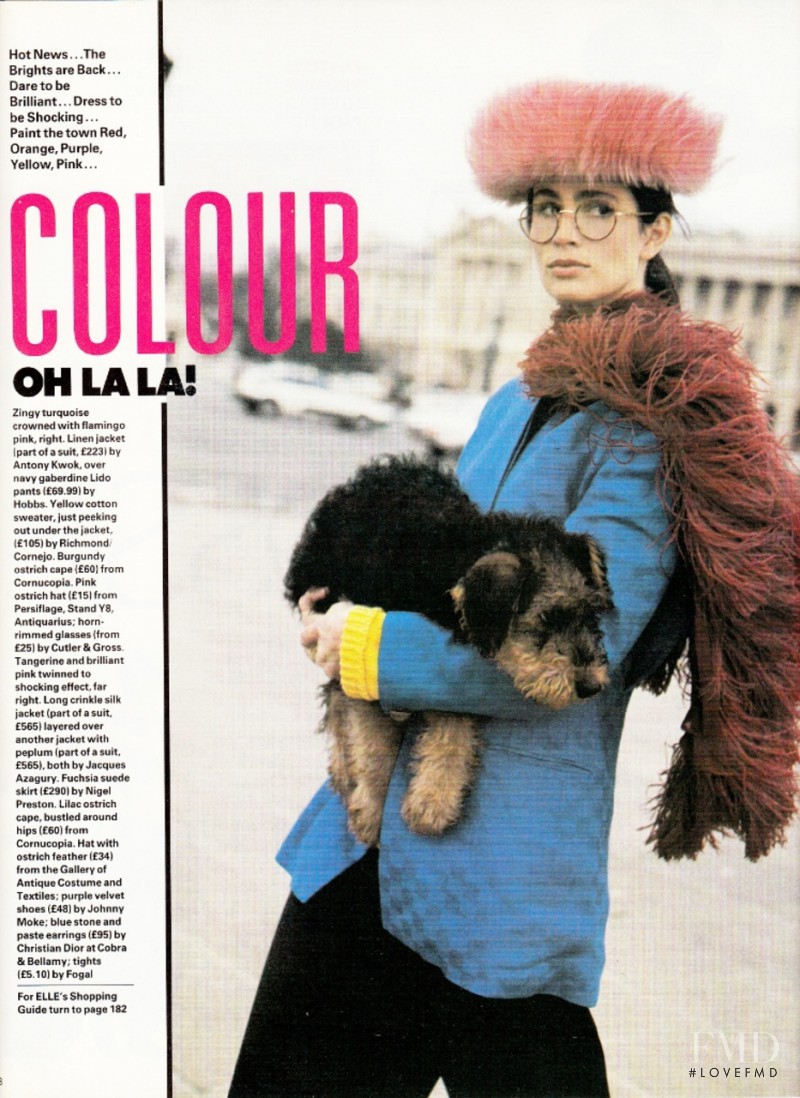 Gail Elliott featured in Colour Oh La La!, April 1986