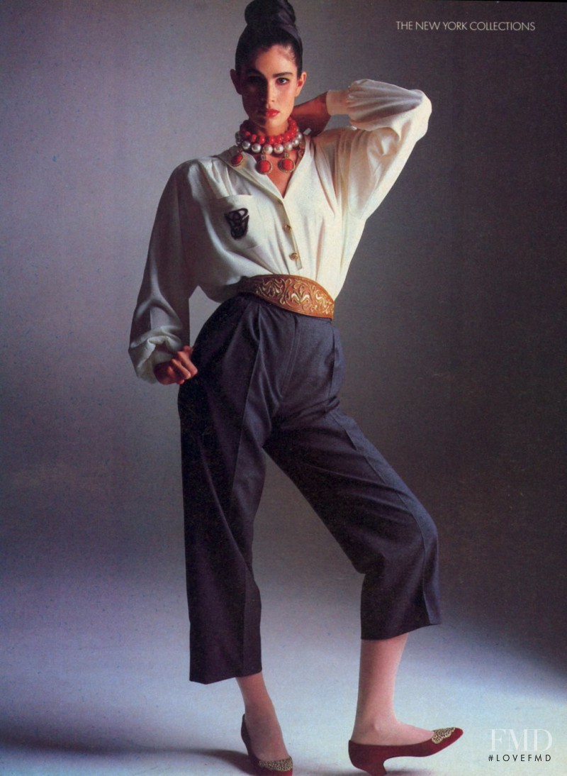 Kim Williams featured in Evening... a New Degree of Dressing, February 1985