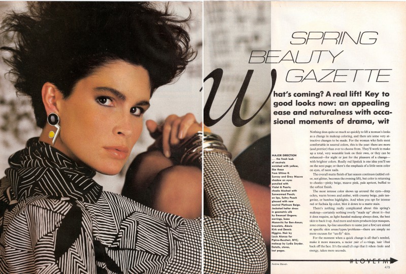 Kim Williams featured in Spring Beauty Gazette..., March 1984