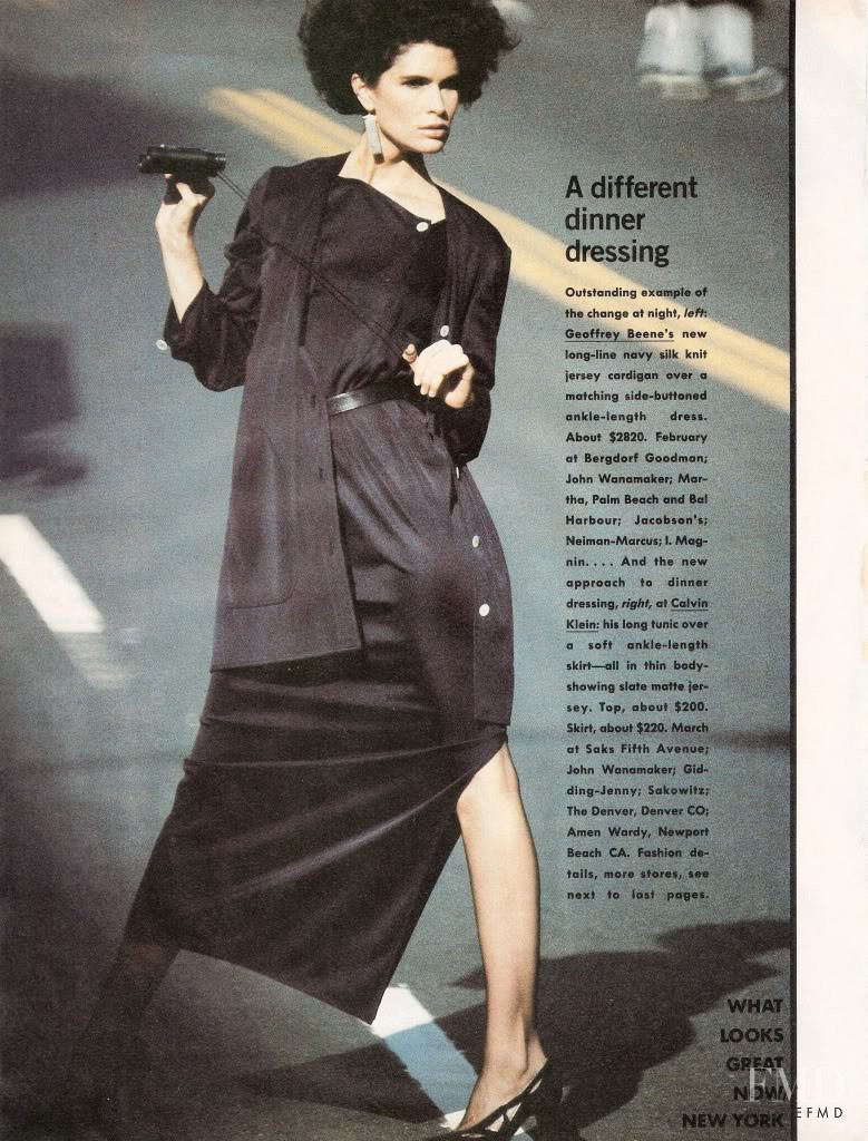 Kim Williams featured in What Looks Great Now, New York, January 1984