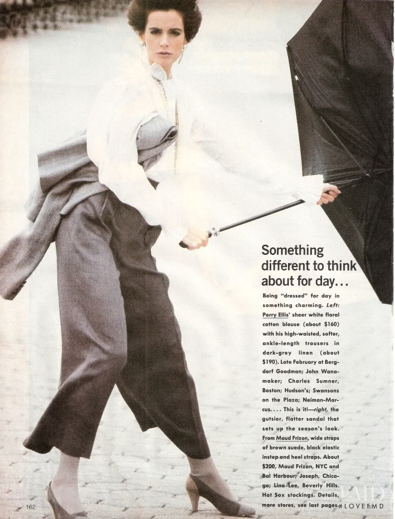 Ines de la Fressange featured in What Looks Great Now, New York, January 1984
