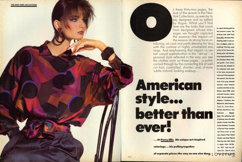Paulina Porizkova featured in Fall \'84 American Style, Better Than Ever!, September 1984