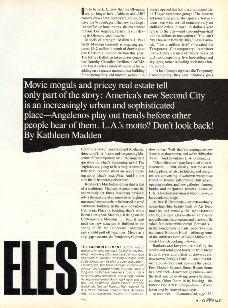 Vogue Special Report--Seven American Cities, their New Style, Excitement, Pleasures Pt.1, October 1984