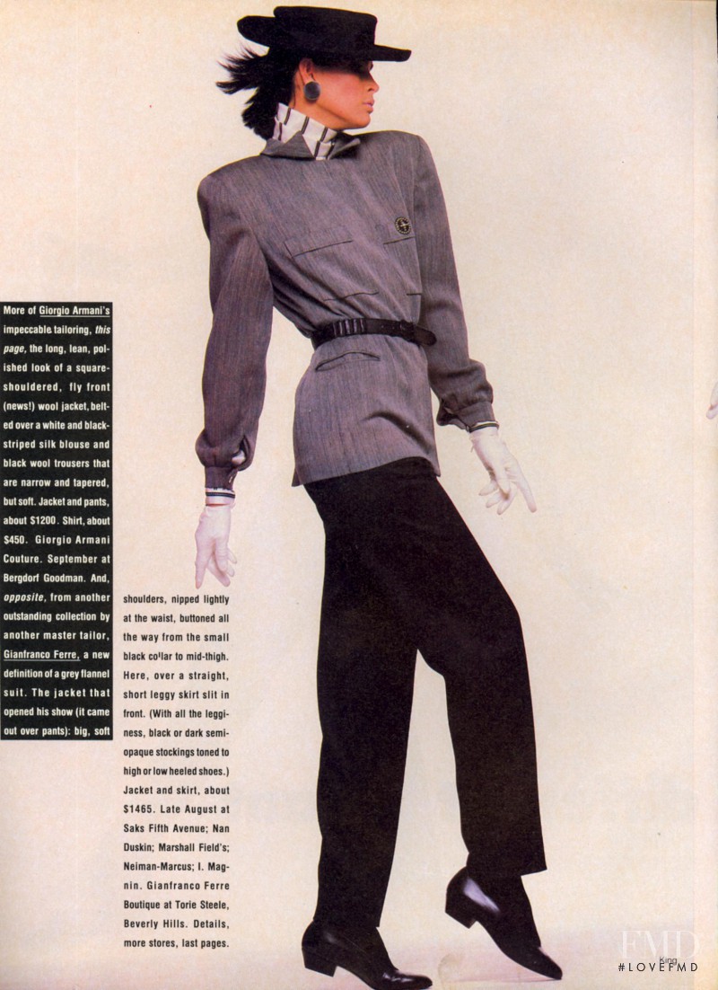 Kim Williams featured in Milan... a Different Slant, July 1985