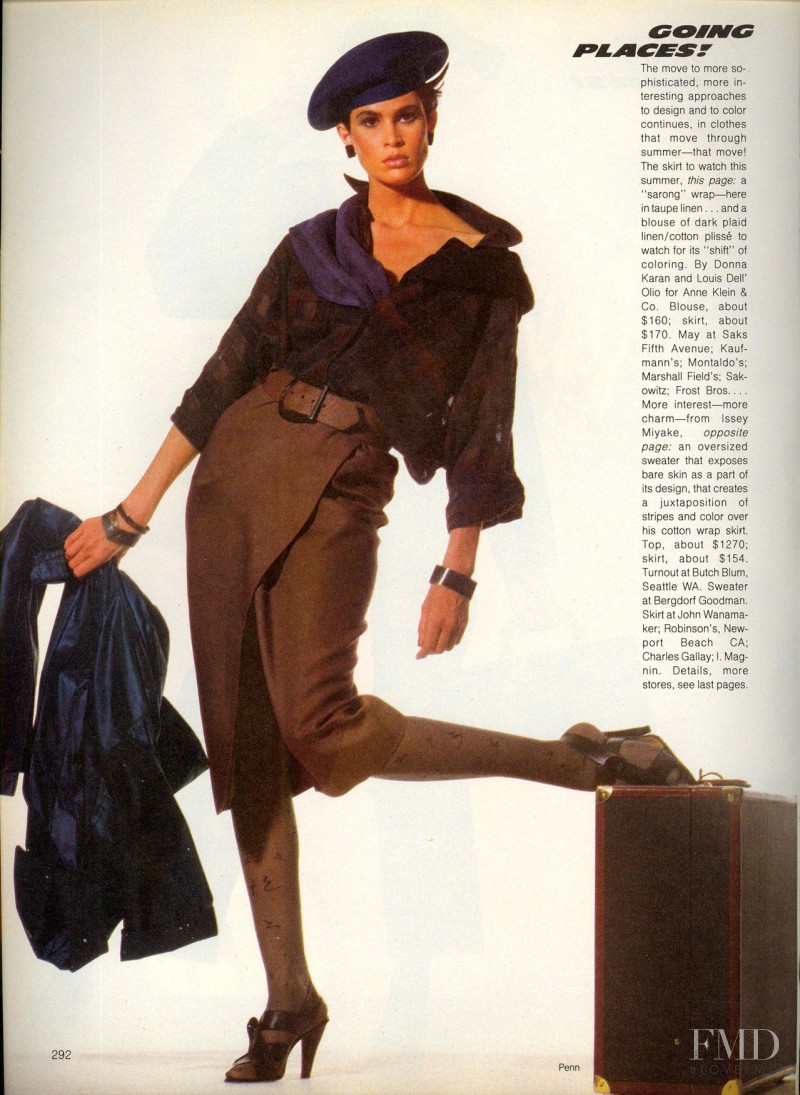 Kim Williams featured in Going Places!--Summer Day Dressing at Its Best, April 1984