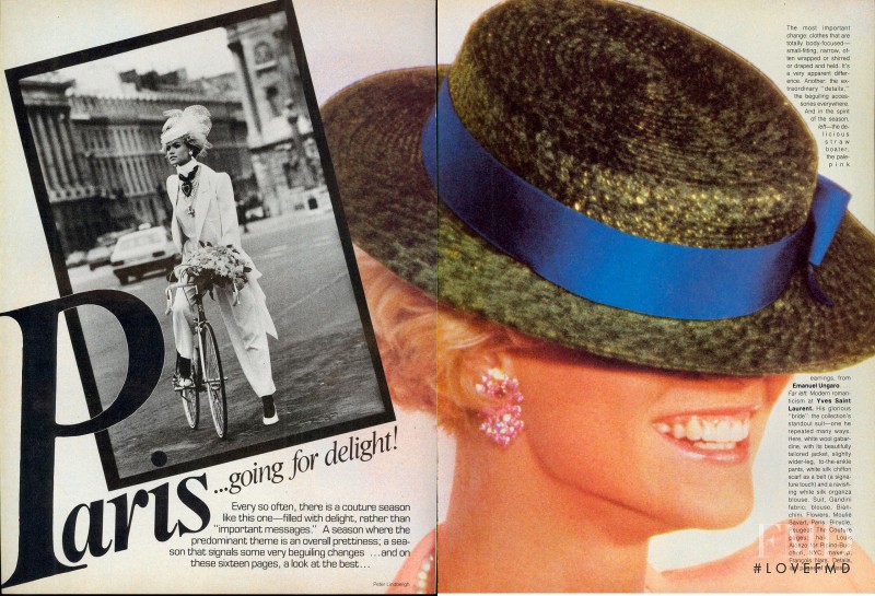 Paris/Rome--Going For Delight The Prettiest New Looks--New Directions--from the Couture, April 1984
