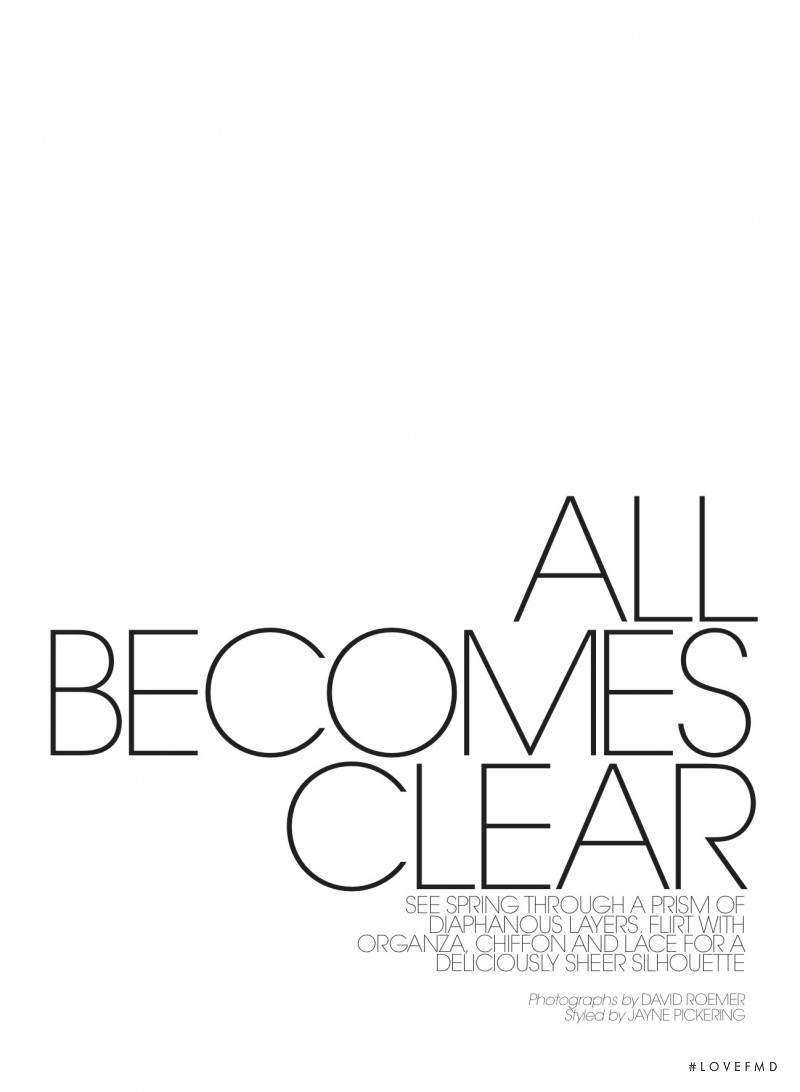 All becomes clear, April 2016