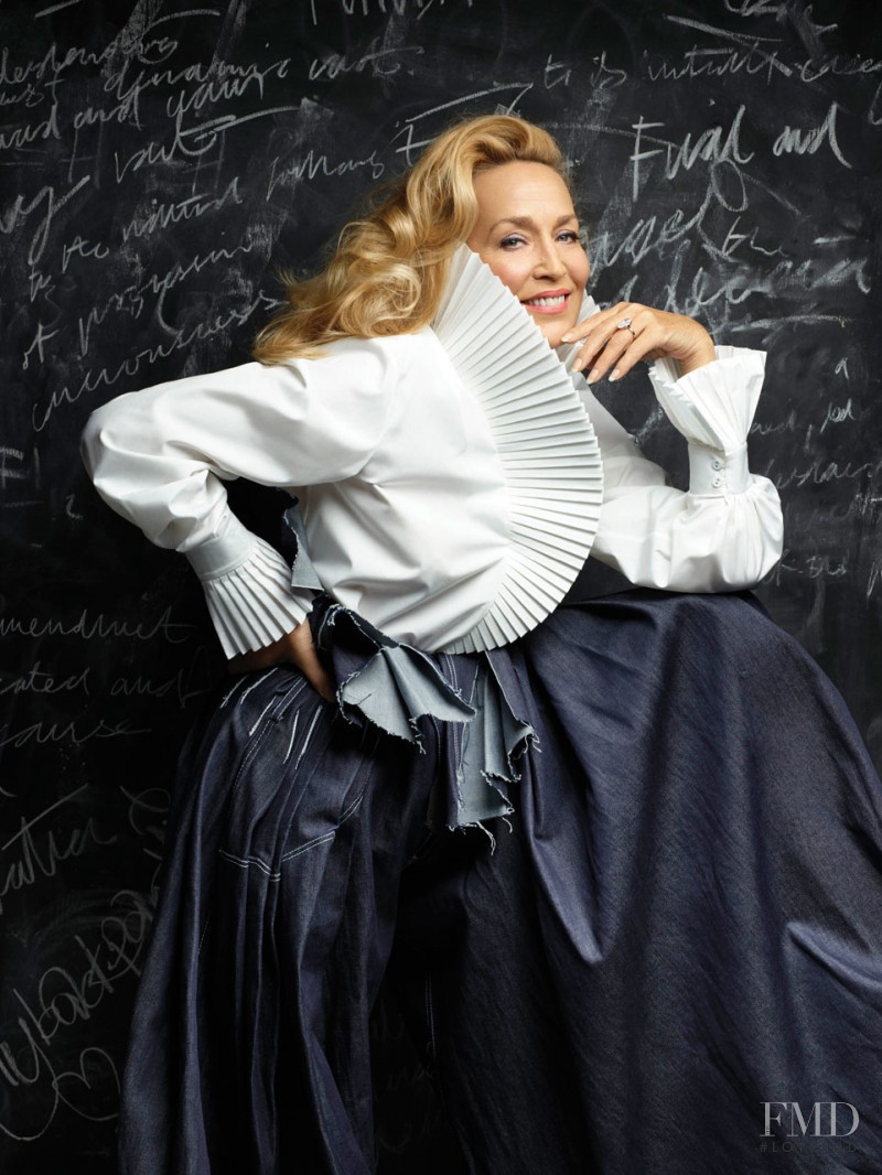 Jerry Hall featured in Karl\'s Class Reunion, February 2016