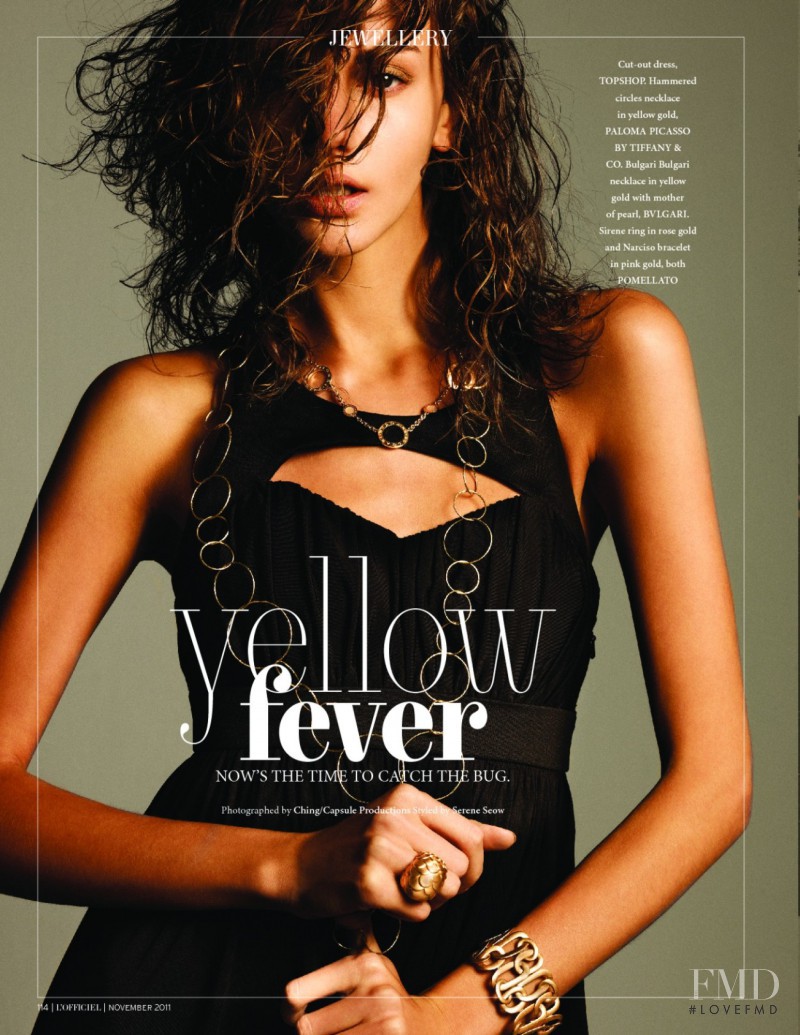 Olesya Senchenko featured in Yellow Fever, November 2011