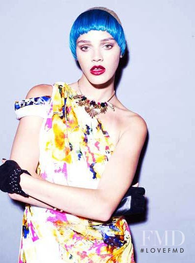 Leila Goldkuhl featured in The blues: the coloured hair trend, December 2013