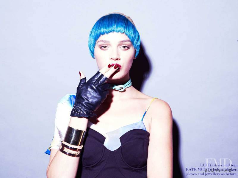 Leila Goldkuhl featured in The blues: the coloured hair trend, December 2013