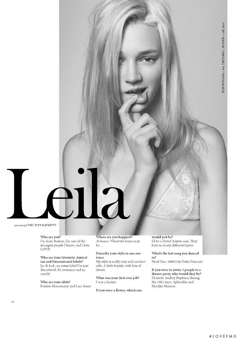 Leila Goldkuhl featured in Two Of A Kind, June 2013