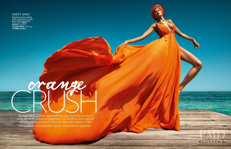 Raica Oliveira featured in Orange Crush, March 2016