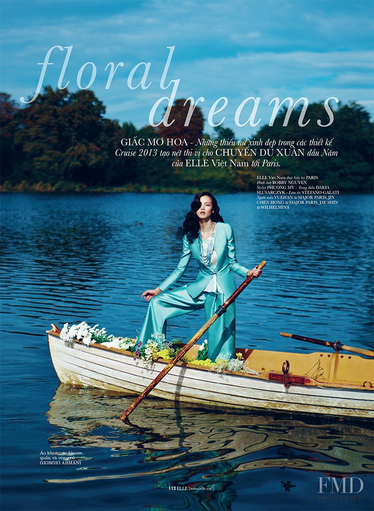 Yue Han featured in Floral Dreams, January 2013